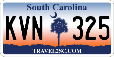 SC license plate KVN325