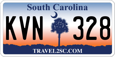 SC license plate KVN328
