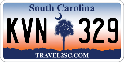 SC license plate KVN329