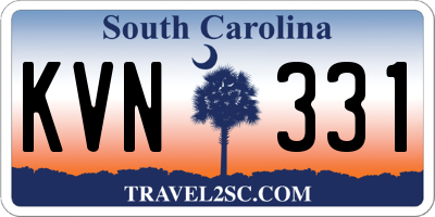 SC license plate KVN331