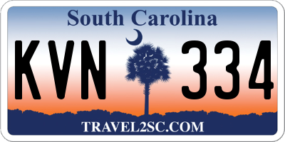 SC license plate KVN334