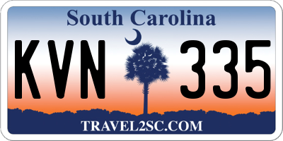 SC license plate KVN335