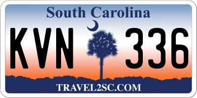 SC license plate KVN336