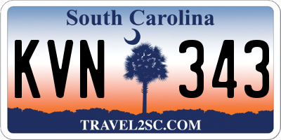 SC license plate KVN343