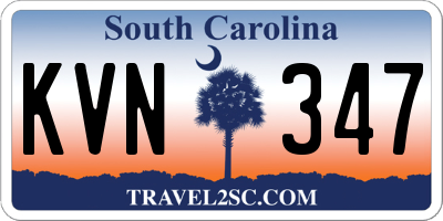 SC license plate KVN347