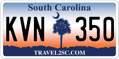 SC license plate KVN350