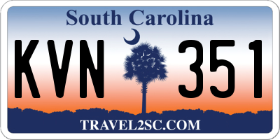 SC license plate KVN351