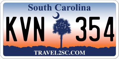 SC license plate KVN354