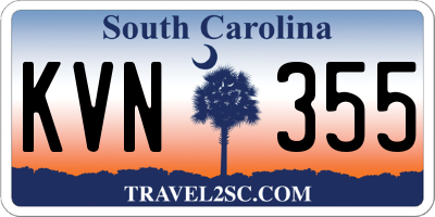 SC license plate KVN355