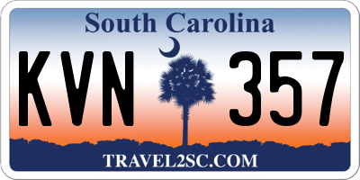 SC license plate KVN357