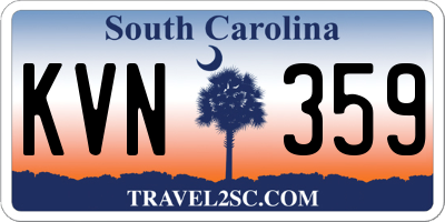 SC license plate KVN359