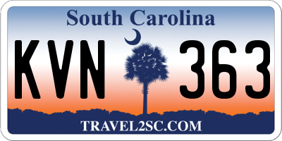SC license plate KVN363