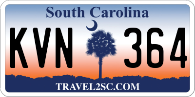 SC license plate KVN364