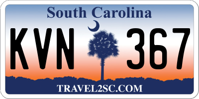 SC license plate KVN367