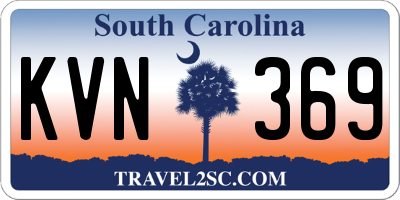 SC license plate KVN369