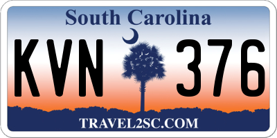 SC license plate KVN376