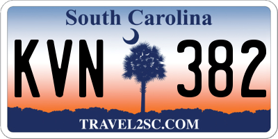 SC license plate KVN382