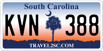 SC license plate KVN388