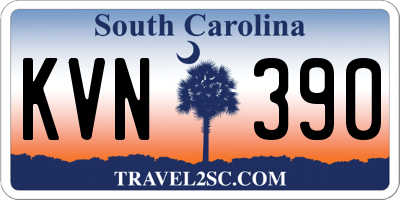 SC license plate KVN390