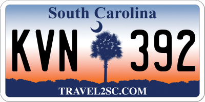 SC license plate KVN392