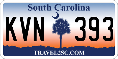 SC license plate KVN393