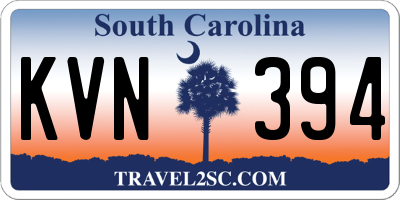 SC license plate KVN394