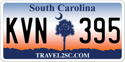 SC license plate KVN395