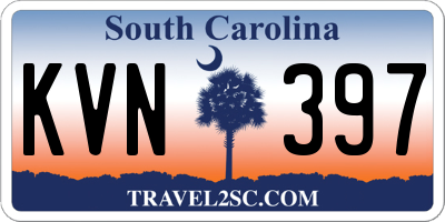 SC license plate KVN397