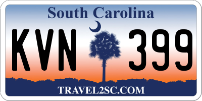 SC license plate KVN399