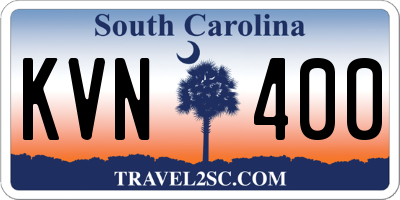 SC license plate KVN400