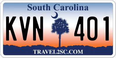 SC license plate KVN401