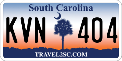 SC license plate KVN404