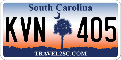SC license plate KVN405