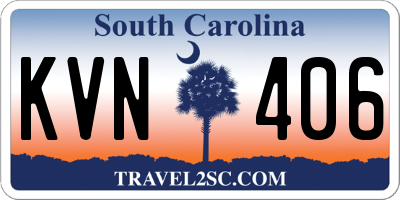 SC license plate KVN406
