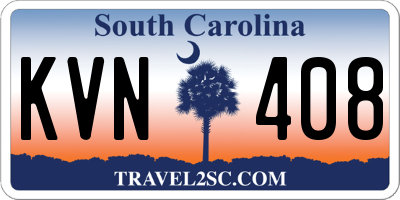 SC license plate KVN408