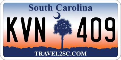 SC license plate KVN409