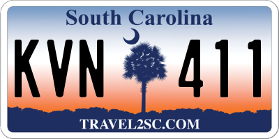 SC license plate KVN411