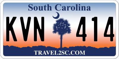 SC license plate KVN414