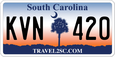 SC license plate KVN420