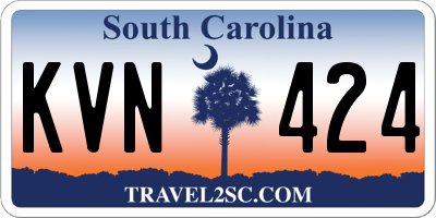 SC license plate KVN424