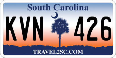 SC license plate KVN426