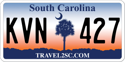 SC license plate KVN427