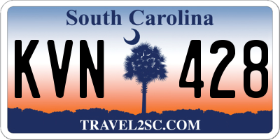 SC license plate KVN428