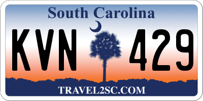 SC license plate KVN429