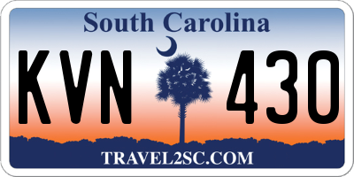 SC license plate KVN430