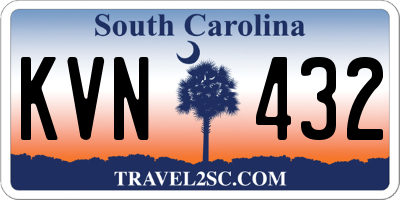 SC license plate KVN432