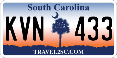 SC license plate KVN433