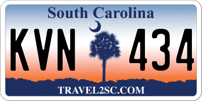 SC license plate KVN434