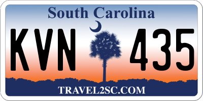 SC license plate KVN435
