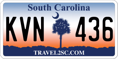 SC license plate KVN436